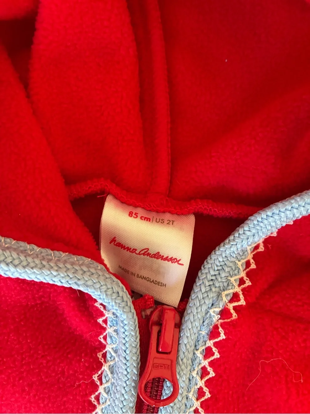 Hanna Andersson Red Fleece 2T